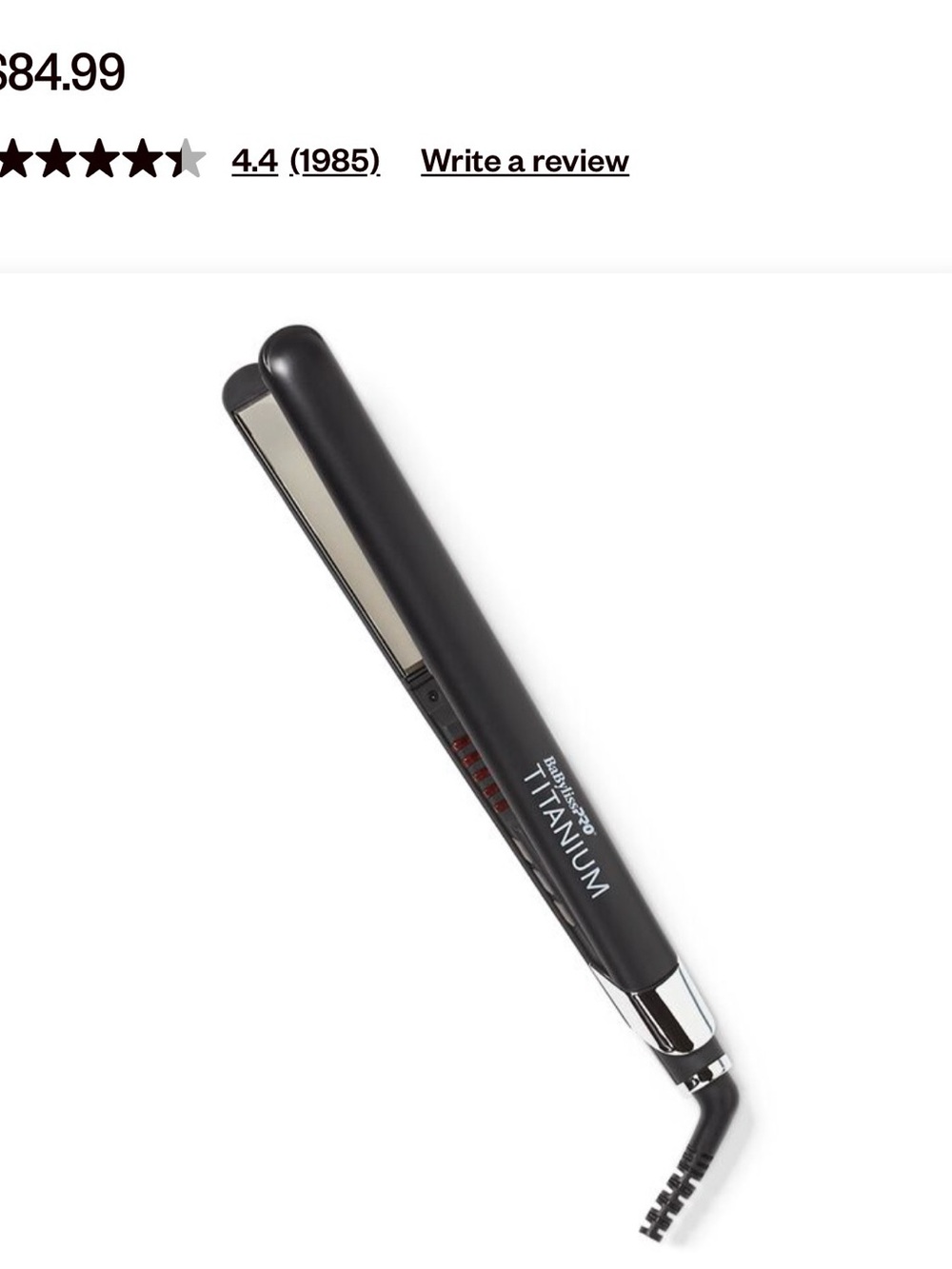 Babyliss Pro Titanium Hair Straightener